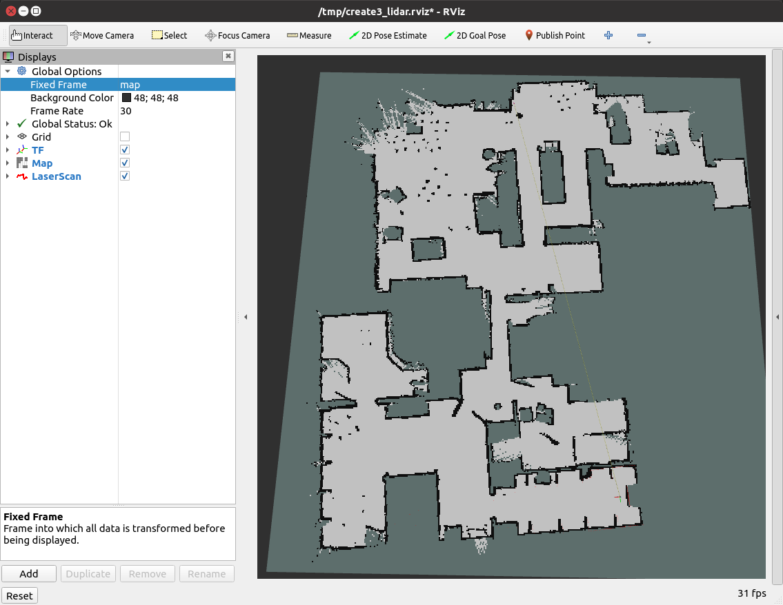 ROS Package: create3_lidar_slam