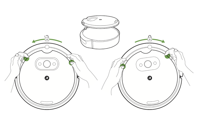An illustration showing how the faceplate is removed and replace