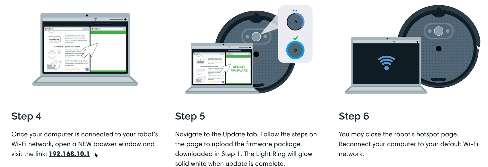 Create3 update firmware